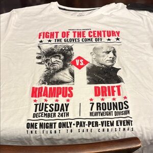 Under Armour White Crewneck Tee with Navy Project Rock Accent